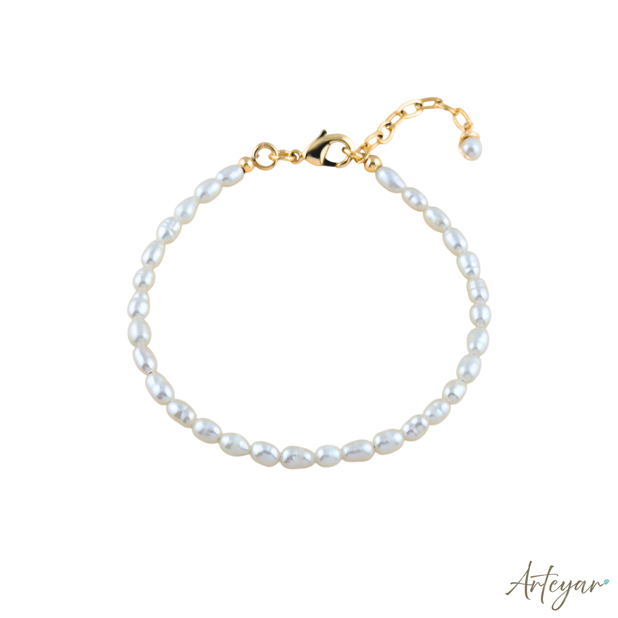 Bloom natural pearl bracelet with 18K gold-plated