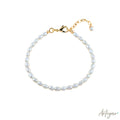 Bloom natural pearl bracelet with 18K gold-plated
