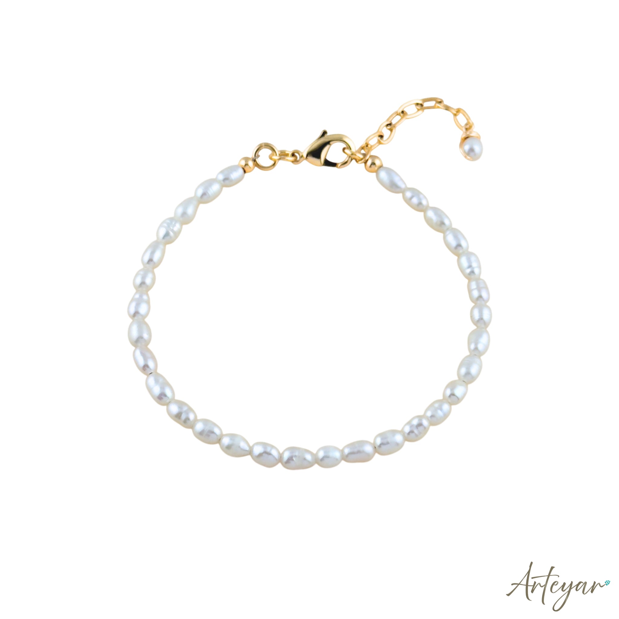 Bloom natural pearl bracelet with 18K gold-plated