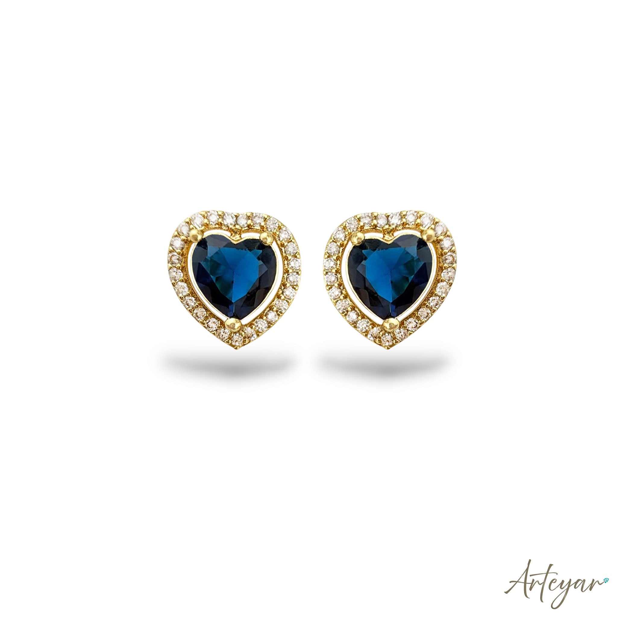Lu Blue Crystal Stud Earrings