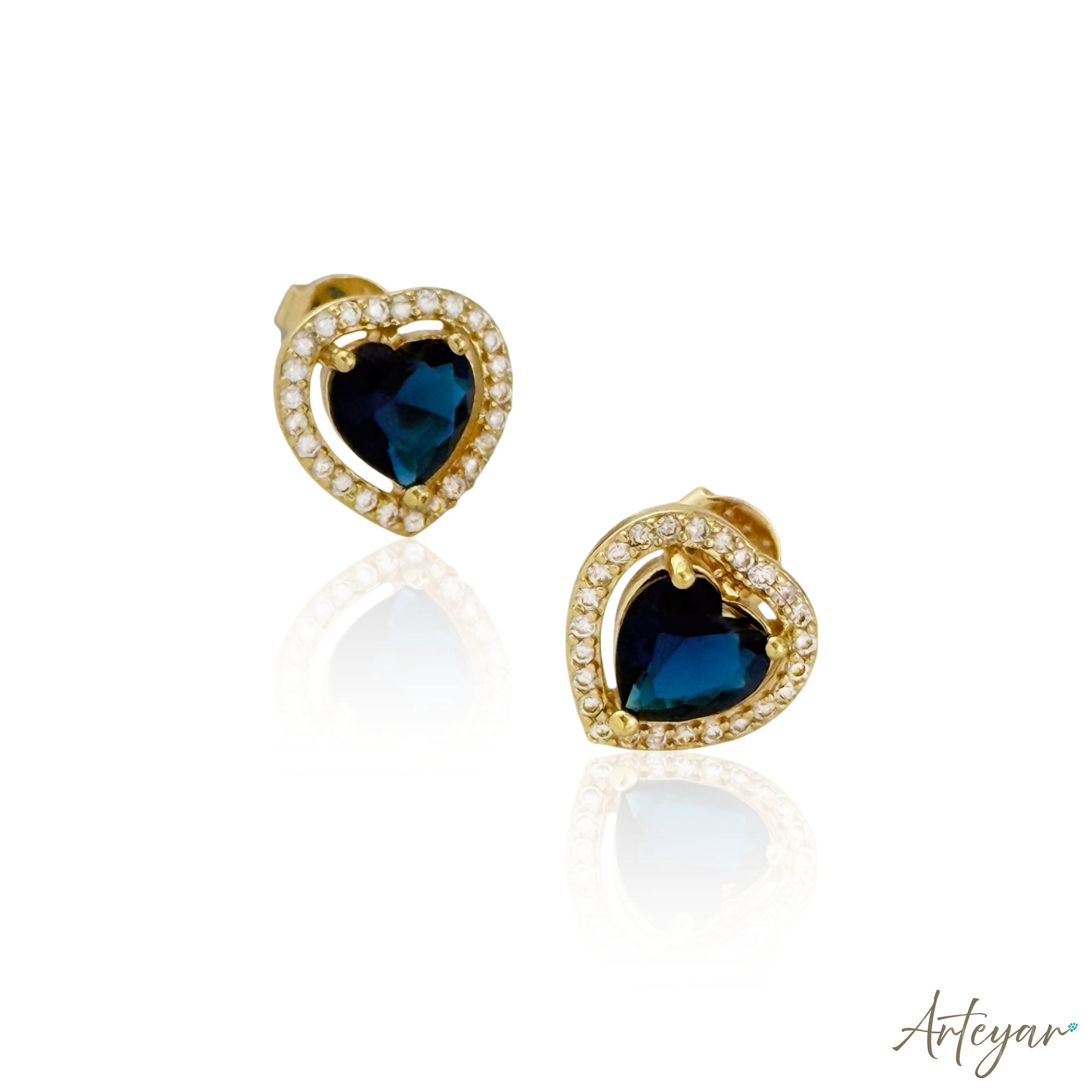 Lu Blue Crystal Stud Earrings