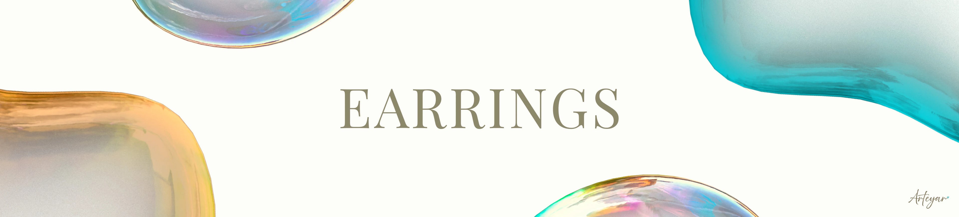 Earrings collection — handmade gold earrings, delicate studs, hoops and statement drops, handcrafted fine jewelry by Arteyar