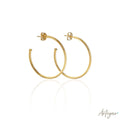 Gold Hoop Earrings for Women, Giralda Design by Arteyar, Elegant Minimalist Jewelry for Lifestyle Wear.