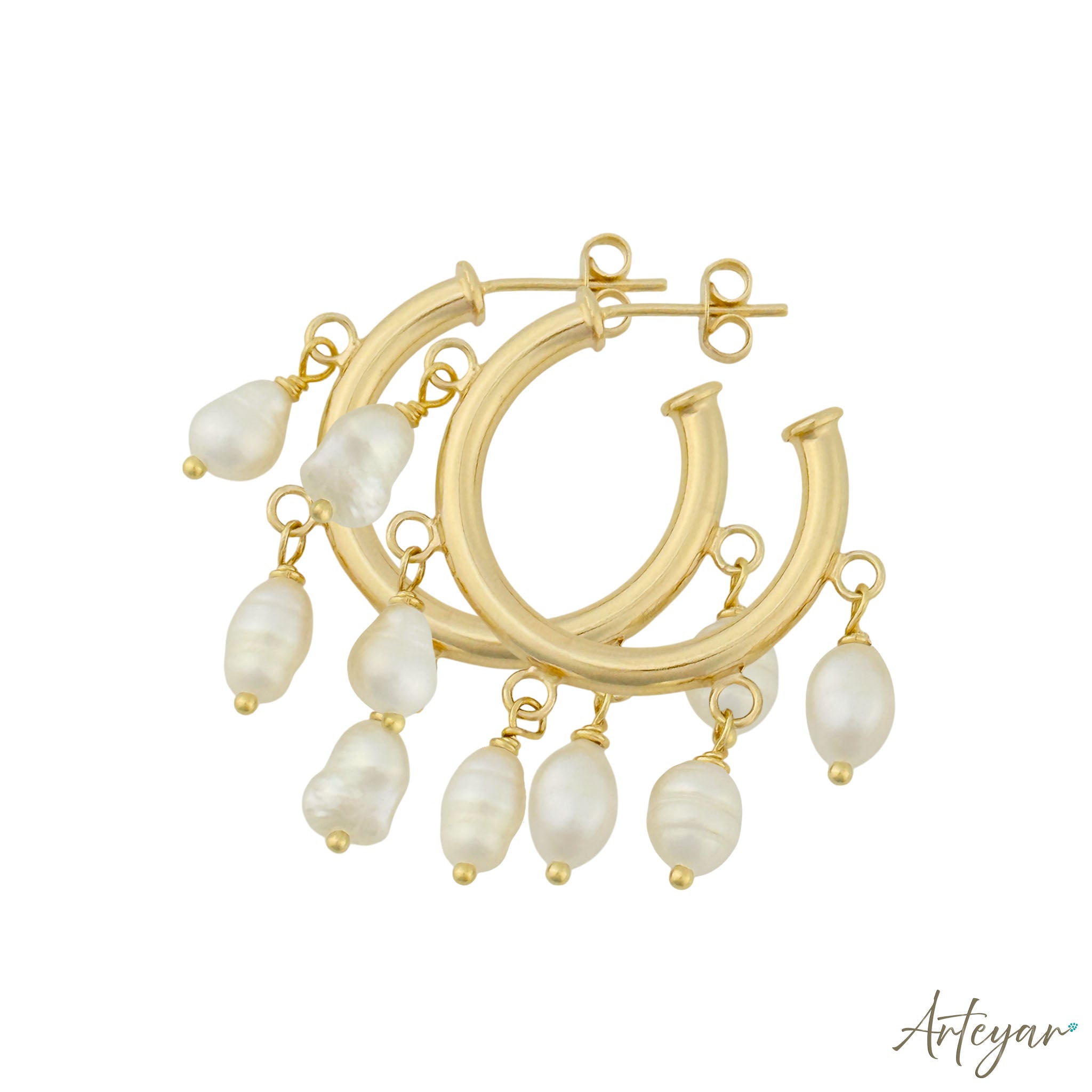 Vera Pearls Hoop Earrings