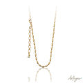 Gold Plated Necklace for Women, Liz Design by Arteyar, Featuring Elegant Oval-Shaped Links and Adjustable Chain, Perfect for Minimalist and Sophisticated Looks. ©Arteyar LLC 2025.
