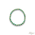 Elegant Bracelet with Green Agates and Golden Beads, Zer Green Design by Arteyar, Sophisticated and Colorful Statement Jewelry, Adds a Fresh, Natural Touch to Any Outfit.