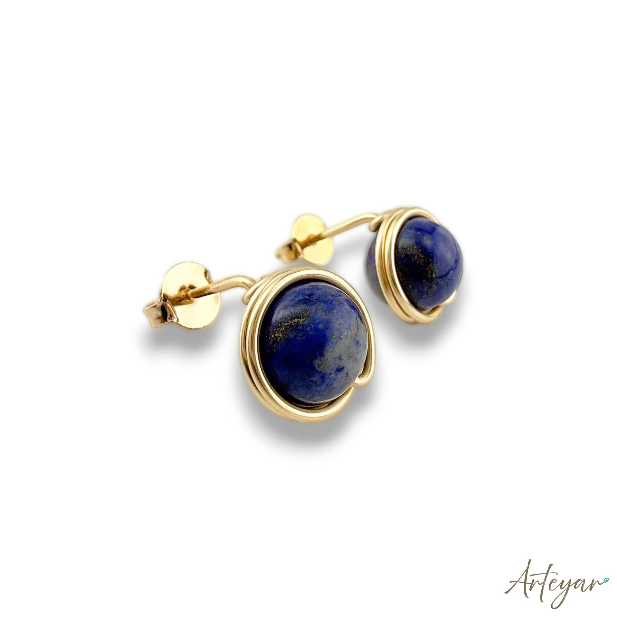 Ondine Lapis Lazuli Stud Earrings
