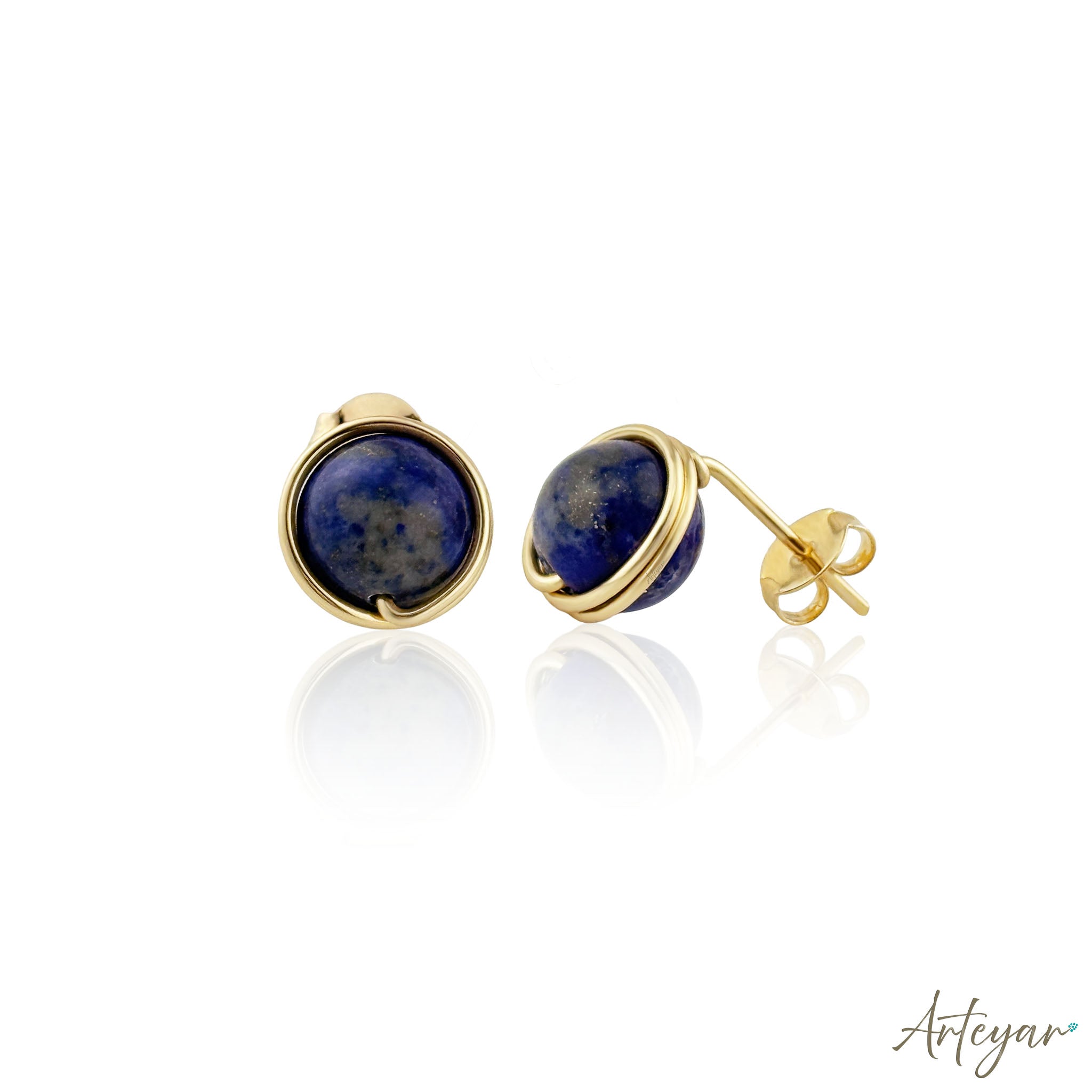 Ondine Lapis Lazuli Stud Earrings