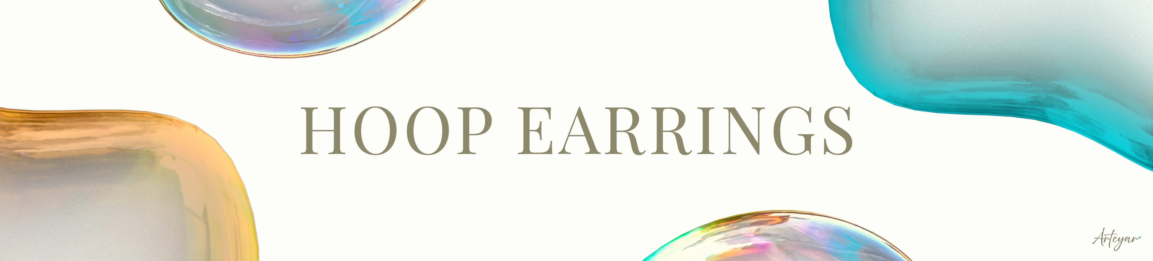 Hoop earrings collection — handmade gold hoop earrings, delicate small and large hoops, handcrafted fine jewelry by Arteyar