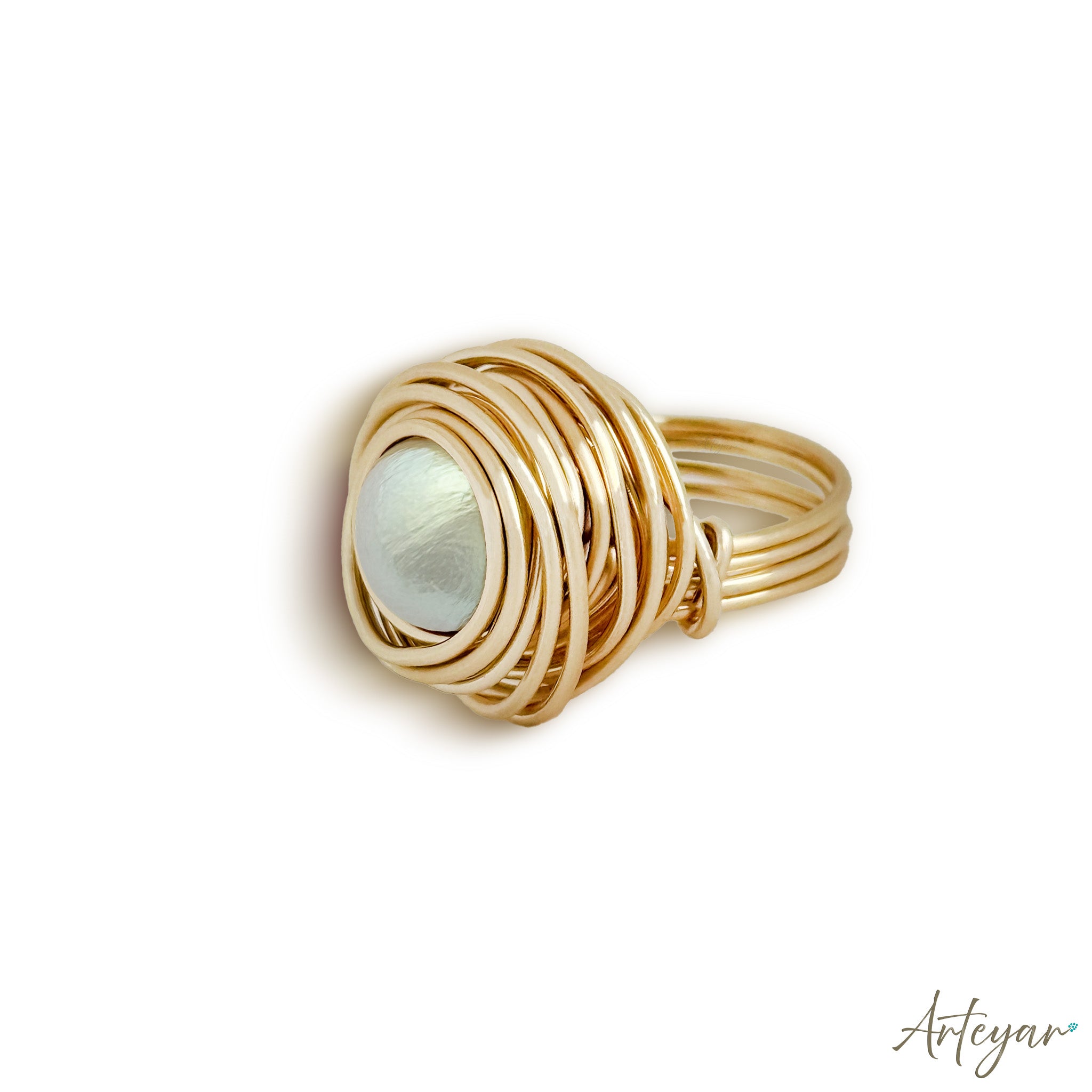 Nest Cotton Pearl Ring