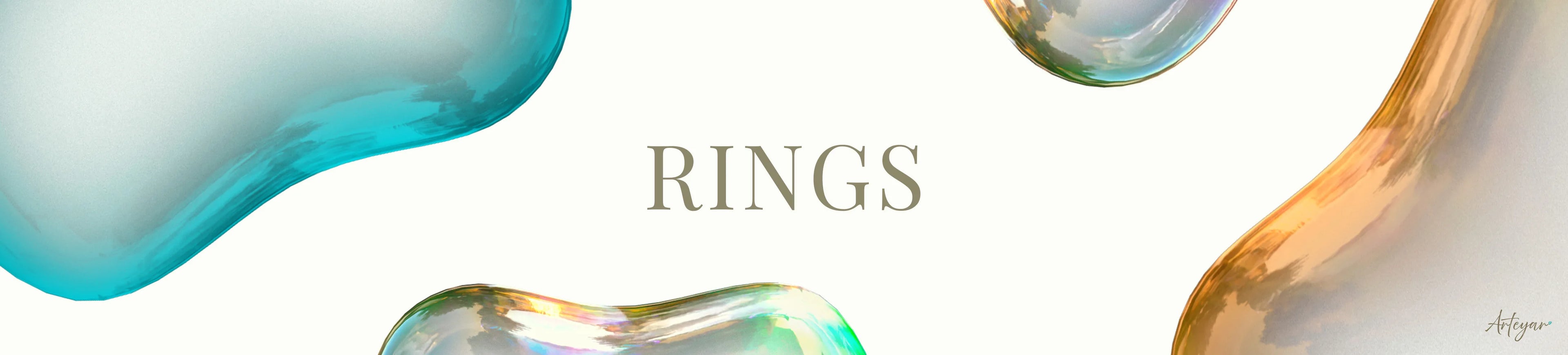 Rings collection — handmade gold and gemstone rings, delicate stacking and statement rings, handcrafted fine jewelry by Arteyar