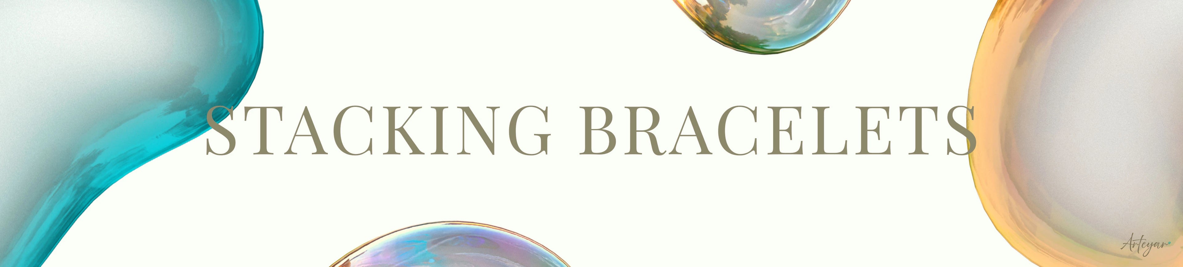 Stacking bracelets collection — mix and match stackable bracelets, delicate gold layering jewelry by Arteyar