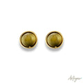 Handmade Cats Eye and Gold Earrings for Women, Ondine Design by Arteyar, Elegant Minimalist Blue Stone Jewelry.