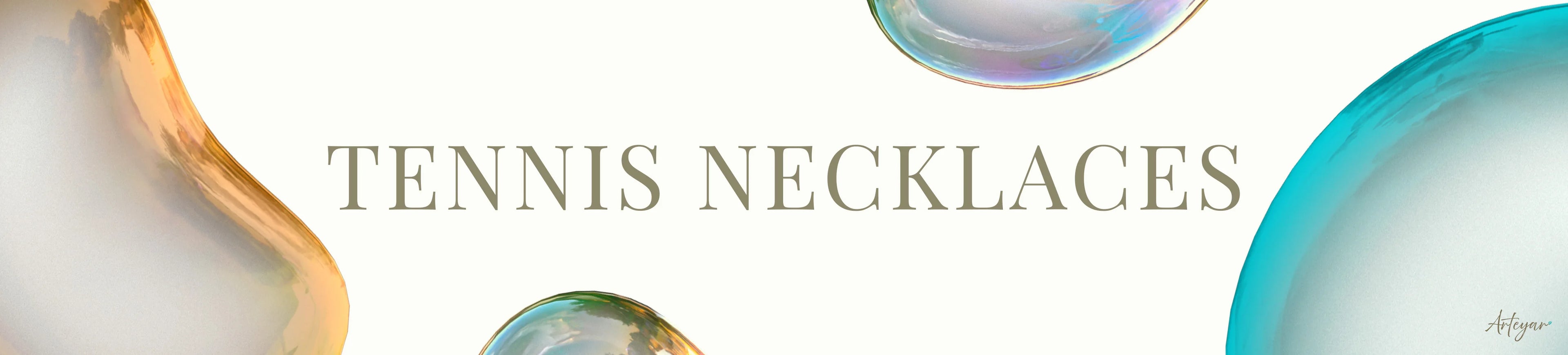 Tennis necklaces collection — handmade diamond tennis necklaces, delicate gemstone line necklaces, handcrafted fine jewelry by Arteyar